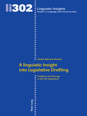 cover image of A Linguistic Insight into Legislative Drafting